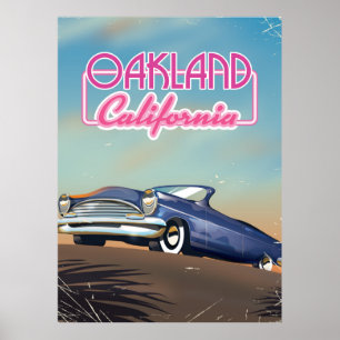 Oakland California travel poster