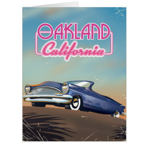 Oakland California travel poster