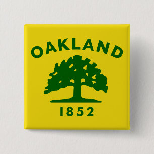 Oakland, California, United States flag 2 Inch Square Button