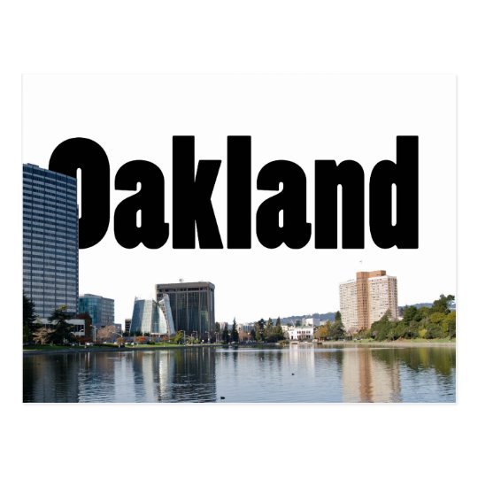 Oakland California with Oakland in the Sky Postcard