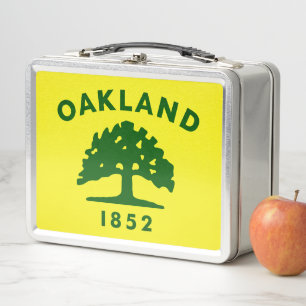 Oakland Flag, California Golf Head Cover Metal Lunch Box