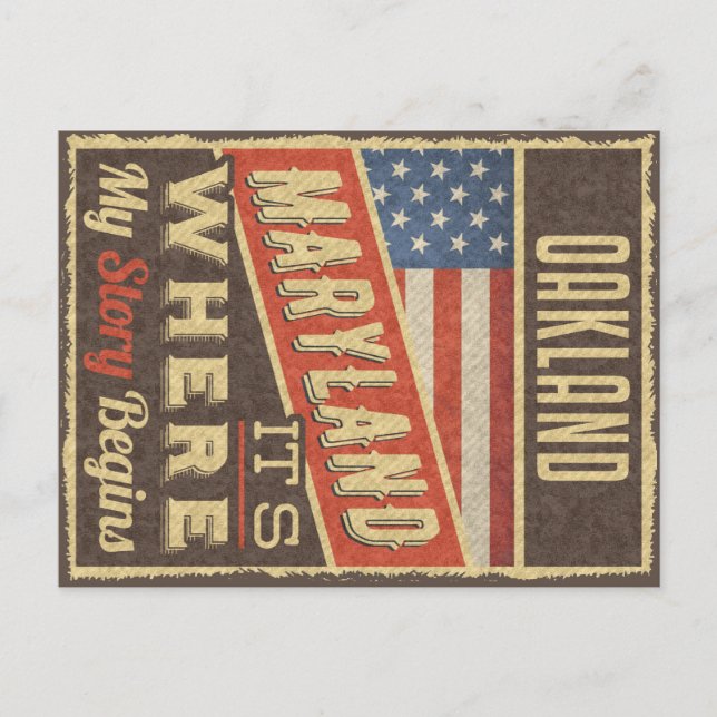 Oakland Maryland Postcard (Front)