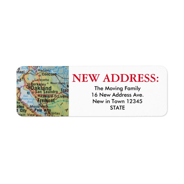 Oakland New Address Label (Front)