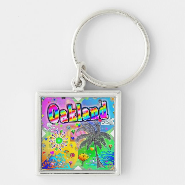 Oakland Quadro Seasons Keychain (Front)