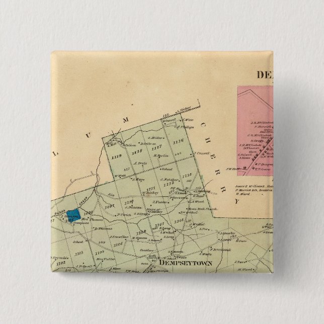 Oakland Township 2 Inch Square Button (Front)