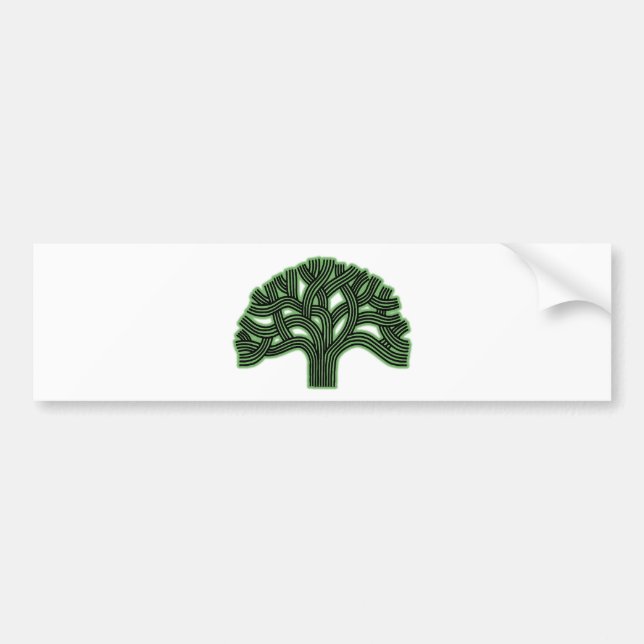 Oakland Tree Green Haze Bumper Sticker (Front)
