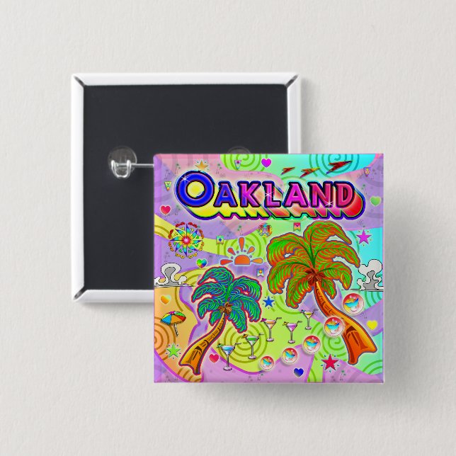 Oakland Vacation Target Button (Front & Back)