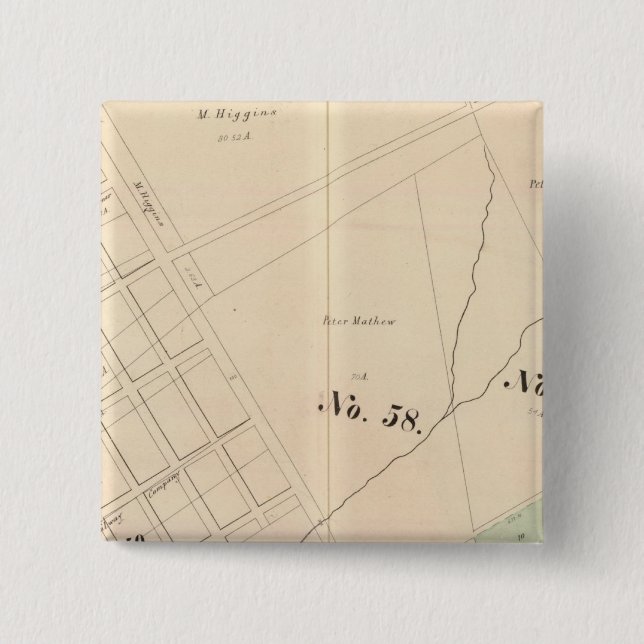 Oakland, vicinity 14 2 inch square button (Front)