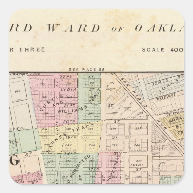 Oakland, vicinity 3 square sticker (Front)