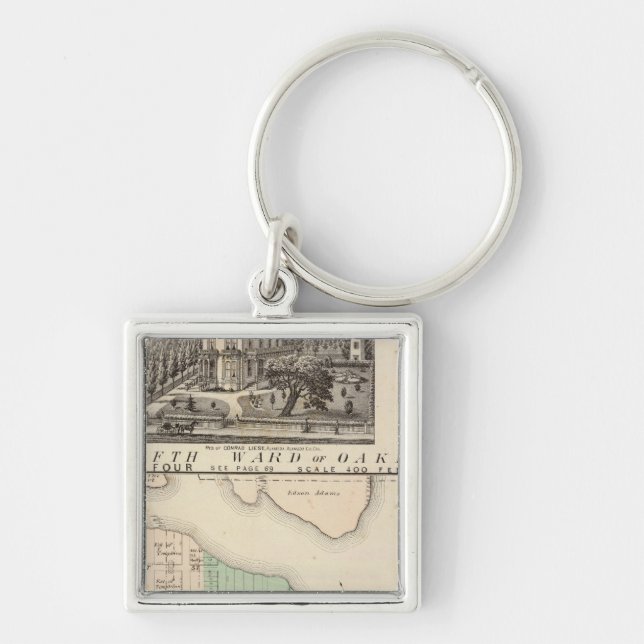 Oakland, vicinity 4 keychain (Front)