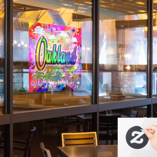 Oakland Vista Express Window Cling (Restaurant Window)