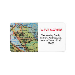 Oakland We've Moved label