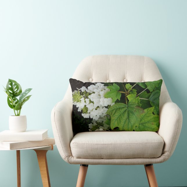 Oakleaf Hydrangea Lumbar Pillow (Chair)