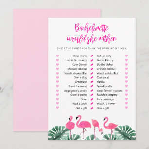 OAKLEY Hot Pink Flamingo Fun Would She Rather Game Invitation