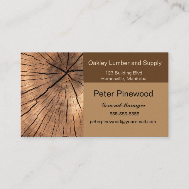 Oakley Lumber And Supply Business Card (Front)