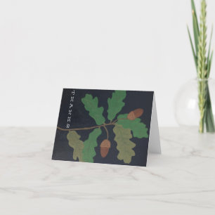 Oaks and Acorns Thank You Card