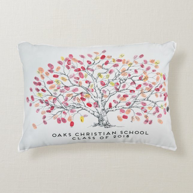 Oaks Christian School Class of 2018 Accent Pillow (Front)