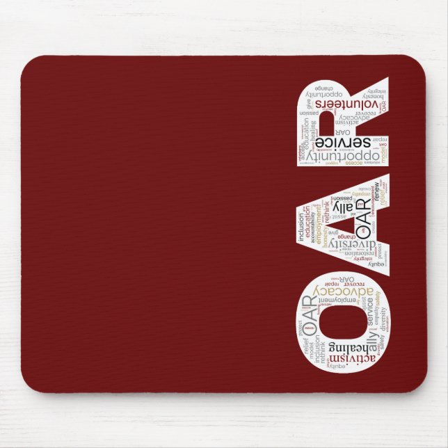 OAR Mousepad- Red Mouse Pad (Front)