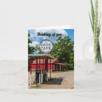 Oark Gas Pumps Card Thinking Of You Card
