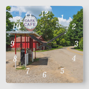 Oark Gas Station Wall Clock