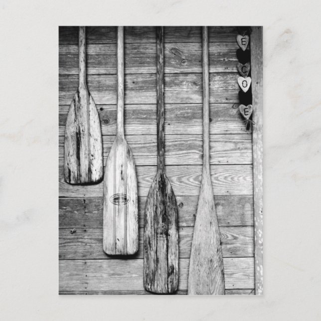 Oars are hung on wooden shed in Big Cypress, 2 Postcard (Front)