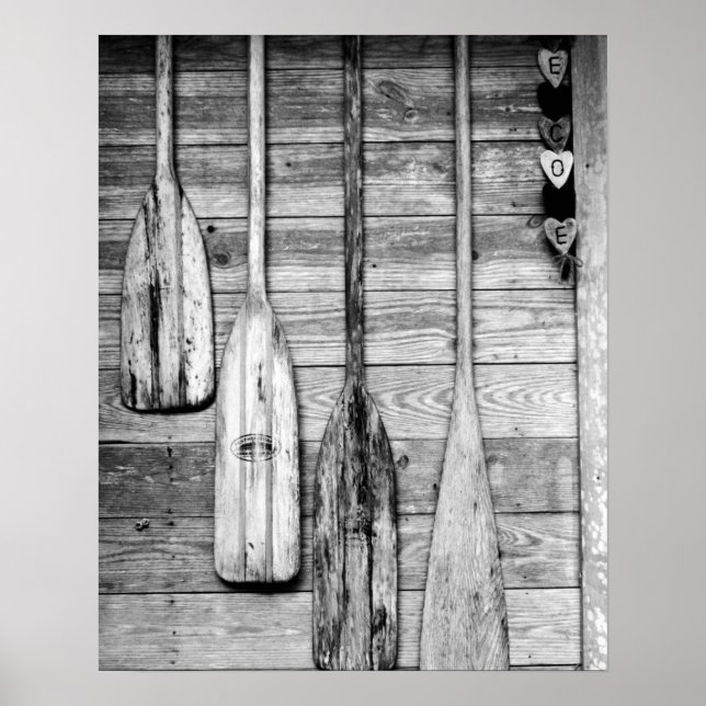 Oars are hung on wooden shed in Big Cypress, 2 Poster (Front)