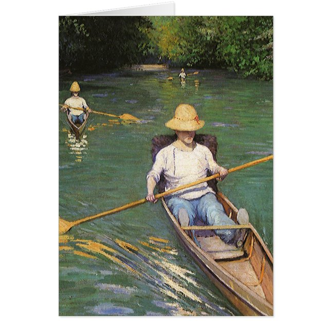 Oarsmen by Gustave Caillebotte, Vintage Fine Art (Front)