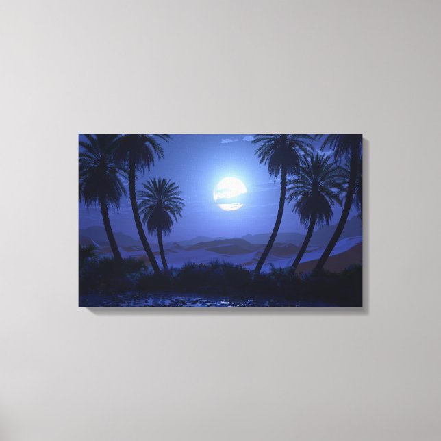 Oasis (Blue Moon) Canvas Print (Front)