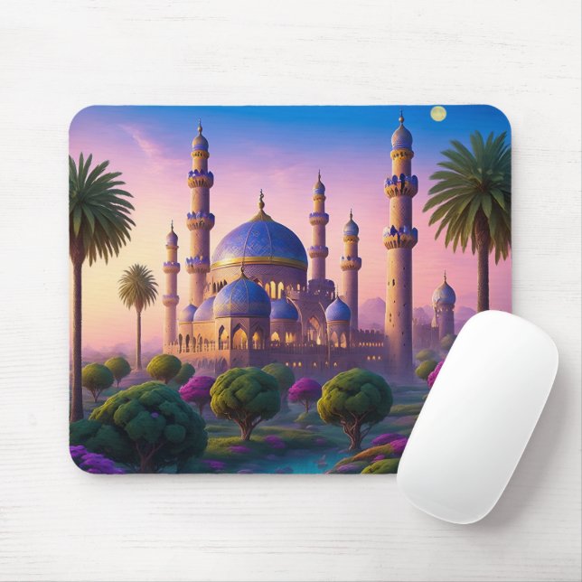 Oasis of the Minaret Castle Mouse Pad (With Mouse)