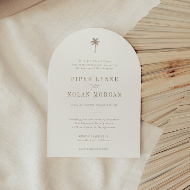 OASIS Palm Tree Faire-part de mariage (Créateur téléchargé)