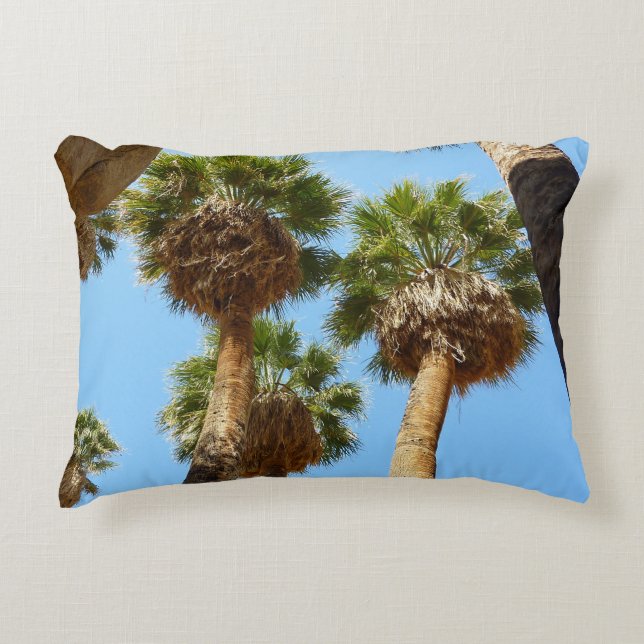 Oasis Palms at Joshua Tree National Park Accent Pillow (Front)