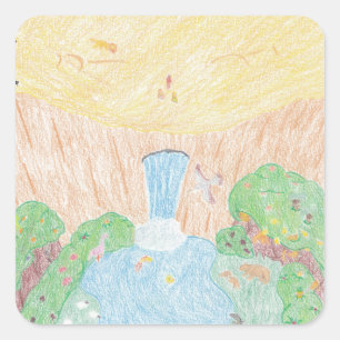 Oasis Square Sticker