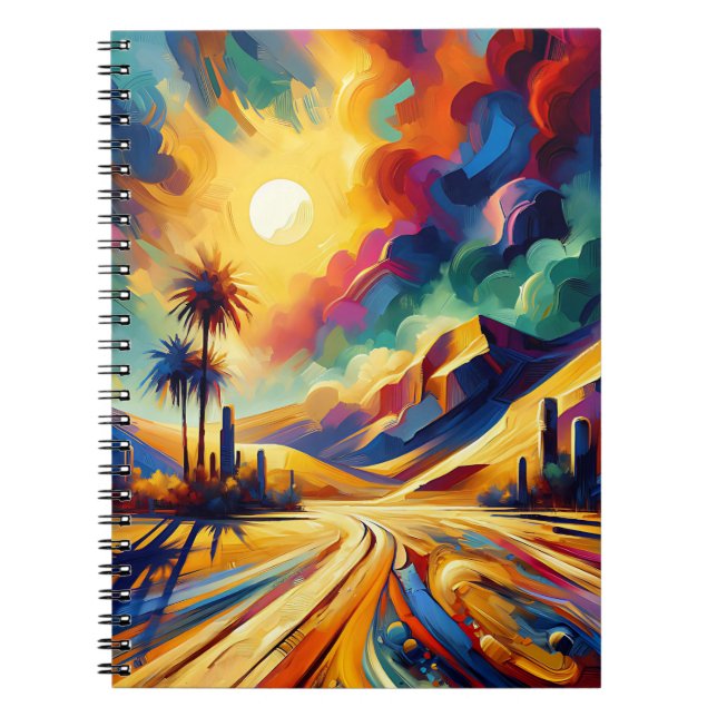 Oasis Sunburst Path Spiral Notebook (Front)