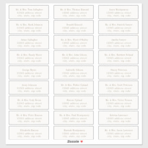 OASIS Taupe Guest Address Labels
