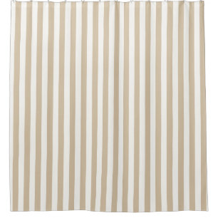 Oat Beige and White Wide Stripe