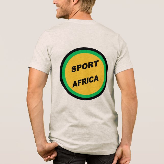 Oat T-shirt for men SPORT AFRICA Tri-Blend Shirt (Back)