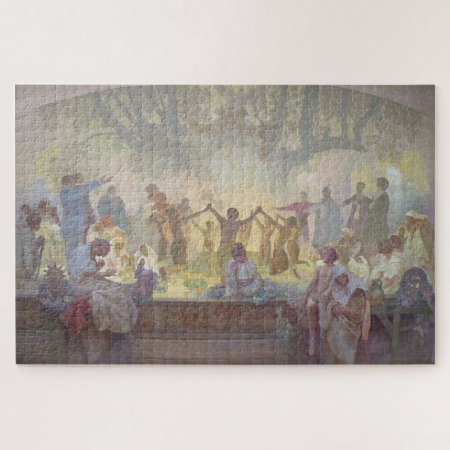 Oath of Omladina - Alphonse Mucha  Jigsaw Puzzle (Horizontal)