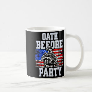 Oath over party us patriotic army soldier coffee mug