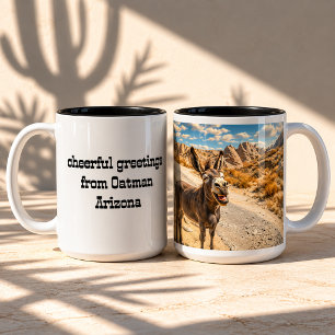 Oatman Arizona Custom Route 66 Donkey Two-Tone Coffee Mug