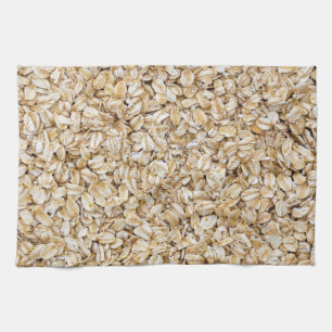 Oatmeal macro as background structure kitchen towel