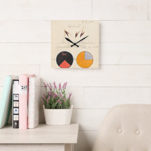 Oats, 1920 by Hilma af Klint Square Wall Clock