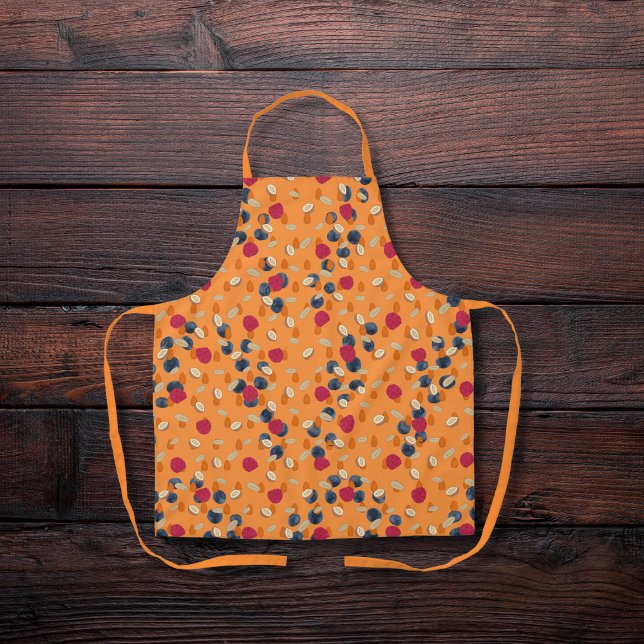 Oats, fruits, and nuts orange apron (Creator Uploaded)