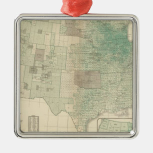 Oats per square mile metal ornament