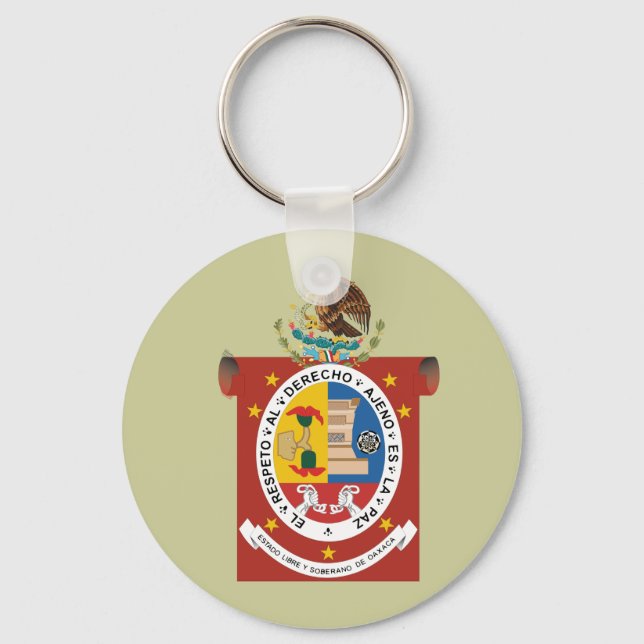 Oaxaca escudo, Mexico Keychain (Front)
