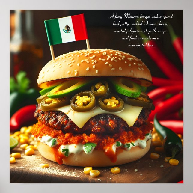 Oaxaca Heatwave Burger Poster (Front)