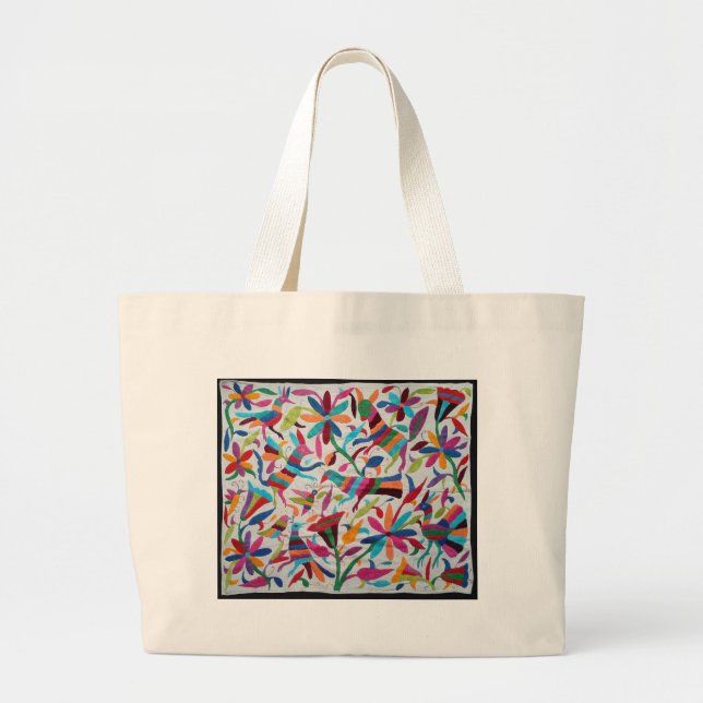Oaxaca Mexico Mexican Mayan Hispanic Ethnic Boho Large Tote Bag (Front)