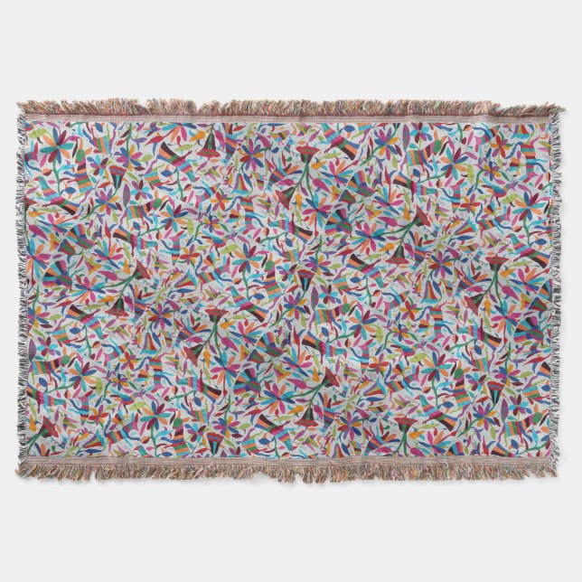 Oaxaca Mexico Mexican Mayan Hispanic Ethnic Boho Throw Blanket (Front)