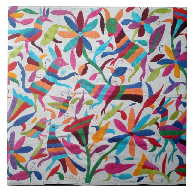 Oaxaca Mexico Mexican Mayan Hispanic Ethnic Boho Tile (Front)