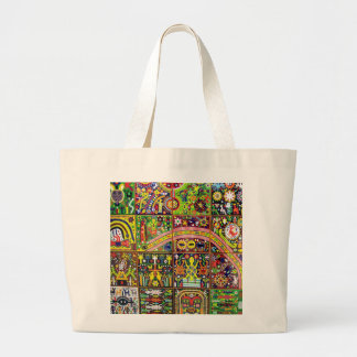 Oaxaca Mexico Mexican Mayan Tribal Art Boho Travel Large Tote Bag