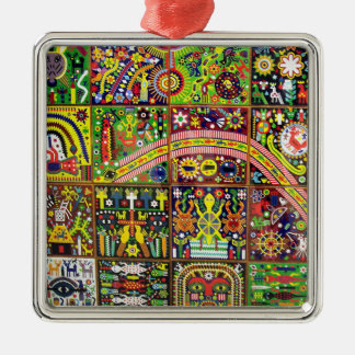 Oaxaca Mexico Mexican Mayan Tribal Art Boho Travel Metal Ornament